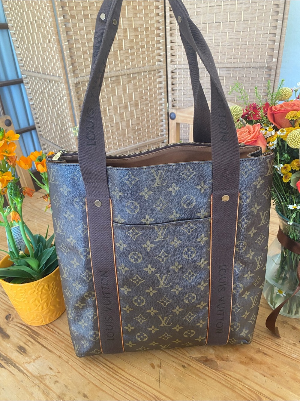 🎉 Louis Vuitton Brown Monogram Cabas Beaubourg Tote!